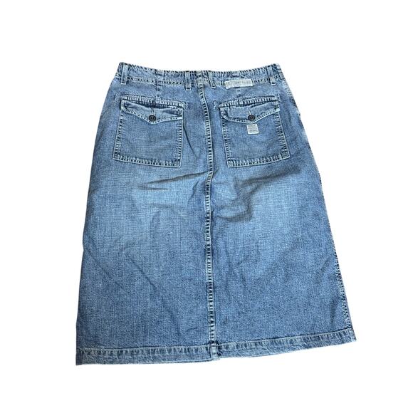 Lucky Brand VINTAGE made in USA Denim Midi Skirt Size 12/31 - Picture 6 of 8